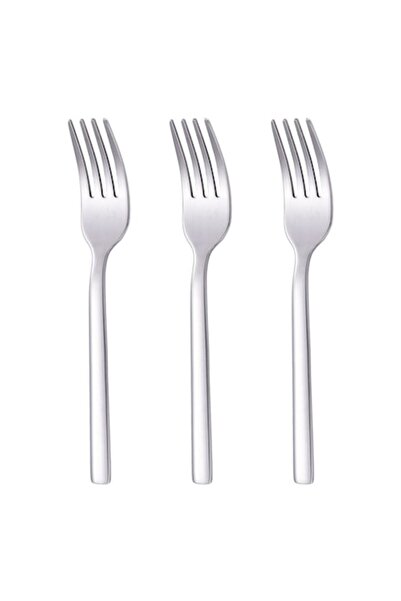 OEM Set of 3 small forks, stainless steel, 14 cm, silver