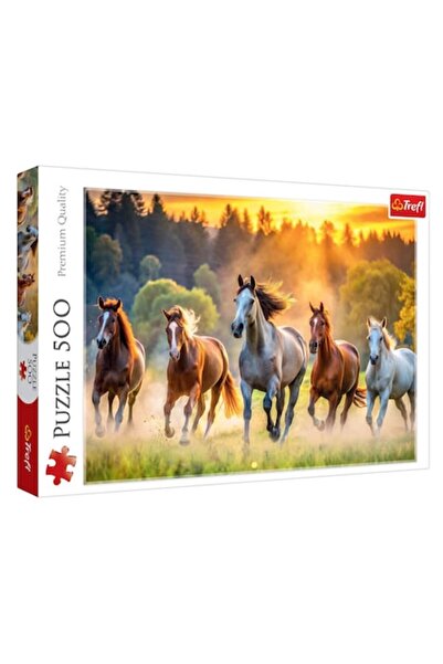 Trefl Puzzle „Cai alergând la apus” (500 de piese) –