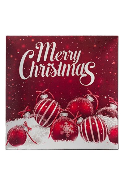 OEM Farfurie pătrată cu mesaj de Crăciun, 30 x 30 cm