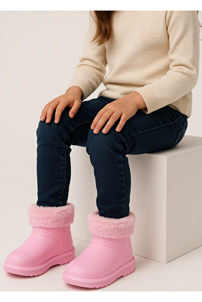 DAD WOLF Çocuk Kışlık Kar Yağmur Botu– Su Geçirmez, Peluş Astarlı, EVA W10290-225 Tokio Borreguito Modeli