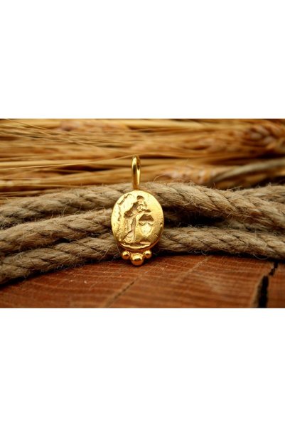 alpsilverart Otantik 925 Ayar Gümüş Antik Yunan Dönemi Sikkesi Kolye El Yapım...