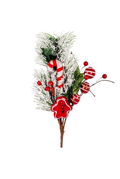 SHOPIENS Creangă decorativă de pin de Crăciun, 40 cm, multicoloră