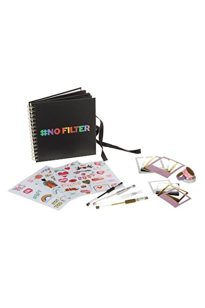 OEM Album foto Scrapbooking culoare neagră „#fără filtru” 23x21cm