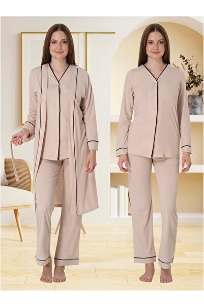 Lohusa Homewear Γυναικείο Σετ Πιτζάμες Εγκυμοσύνης Ειδικού Σχεδιασμού Βιζόν, ...