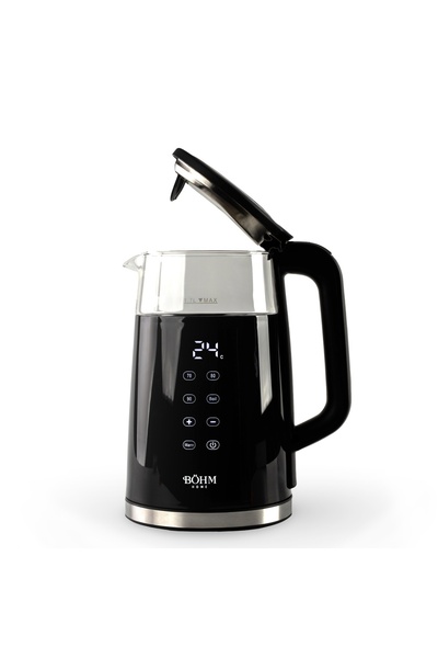 BÖHM Fierbător BHB8717D, Control Digital, Sticlă Borosilicată, LED, Keep Warm, Termoizolant, 1.7