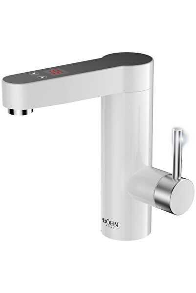 BÖHM Electric faucet White, Compact with digital display BY-8E-1W 3000 W