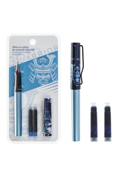 OEM Set de pixuri Blue Fighter și 2 rezerve de cerneală