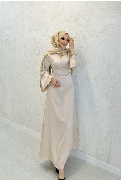 ZÜBİŞ BUTİK Naz Tesettür Zara Saten Abiye