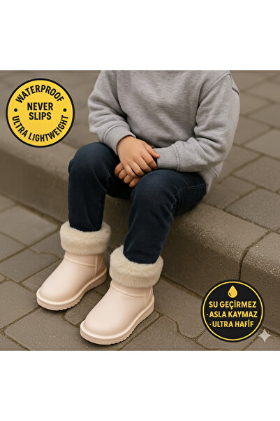 DAD WOLF Παιδικές χειμερινές μπότες βροχής για χιόνι– Αδιάβροχες, με βελούδινη επένδυση, EVA W10290-225 Μοντέλο Tokio Borreguito