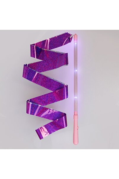 OEM Panglică fuchsia pentru gimnastică ritmică cu mâner roz și lumină LED