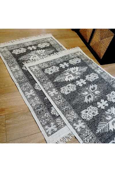 OEM 1+1 Set Traditional Rugs, size 80 x 125 cm, gray, Pine Cone pattern