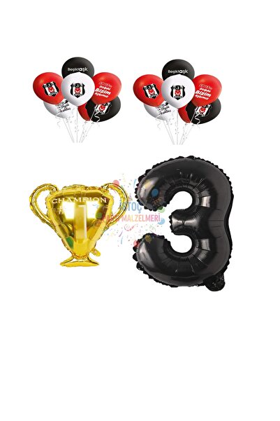 İSTOÇ PARTİ Beşiktaş Siyah Beyaz Doğum Günü Konsepti Yaş 3
