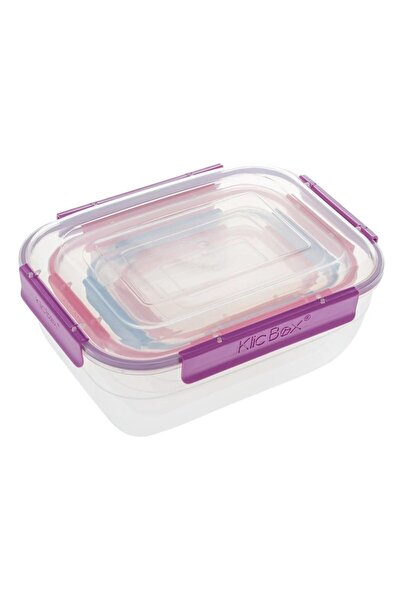 OEM Transparent food containers with clip lids - 4 sizes, 4 pcs