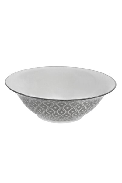 OEM Porcelain Bowl, Grey/White Pattern, Ø25.5cm, H8.5cm, 1.65L