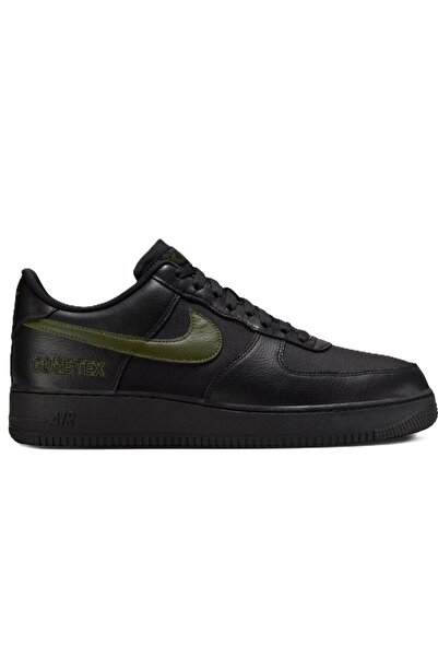 Nike Air Force 1 AF1 Low Goretex 'Black Cargo Khaki' Leather Unisex Black Sneaker Su Geçirmez Hakiki