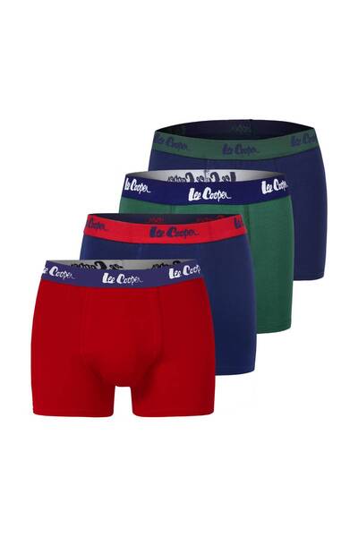 Lee Cooper Men’s Boxer Shorts, Cotton, Set of 4