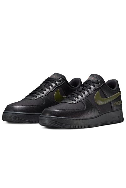 Nike Air Force 1 AF1 Low Goretex 'Black Cargo Khaki' Leather Unisex Black Sneaker Su Geçirmez Hakiki