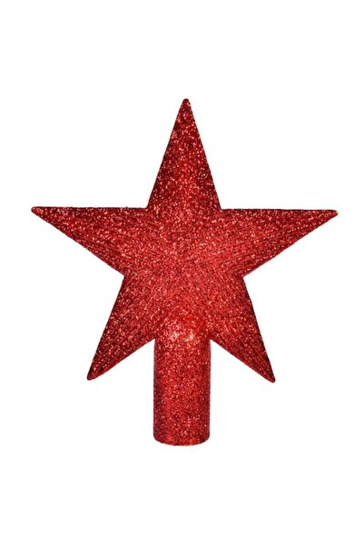 OEM Stea decorativă roșie pentru brad de Crăciun, 15 cm