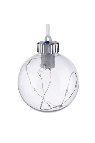 OEM Glob de Crăciun transparent cu LED colorat, 8 cm