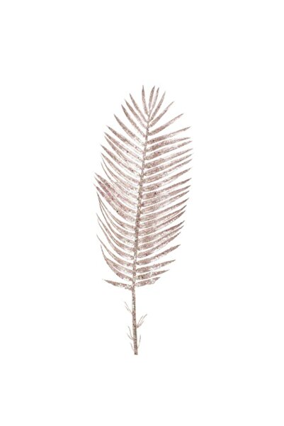 SHOPIENS Creangă decorativă de Crăciun din ferigă cu sclipici bej, 80 cm