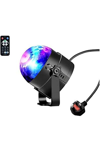 Jiffy Sound activated Rotating Disco Ball Party Lights Strobe Light 3W RGB LE...