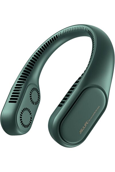 JISULIFE مروحة رقبة فور توربو، مروحة رقبة محمولة بدون شفرات مطورة - خضراء