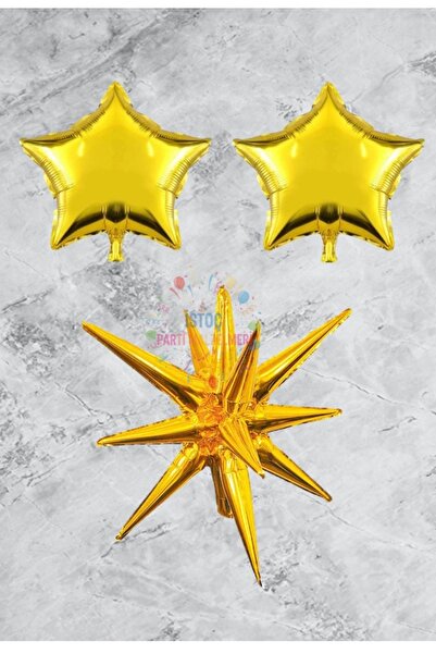 Generic Brand Polar Star and Star Foil Balloon Set Gold