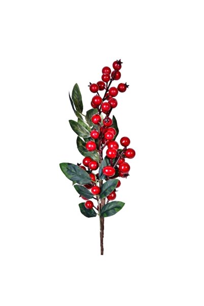 SHOPIENS Crenguță decorativă de Crăciun cu fructe de pădure roșii 50 cm