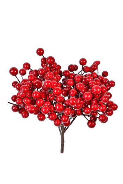 OEM Crenguță decorativă de Crăciun cu fructe de pădure roșii 29 cm