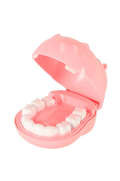 SOLLUXE Set dentist pentru copii cu hipopotam si accesorii educative, roz