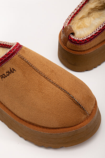 ARYAN Alvene Tazz Antibakteriel İç Suni Kürk Dış Süet Kışlık Bot Outdoor Terlik