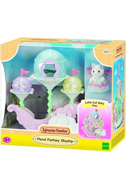 SYLVANIAN FAMILIES Sylvanian Flying Vehicle με Φιγούρα Γατάκι, Σετ Παστέλ