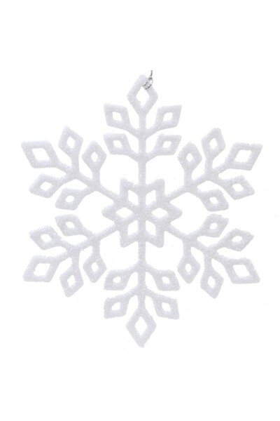 OEM Ornament de Crăciun cu fulgi de nea albi 15 cm