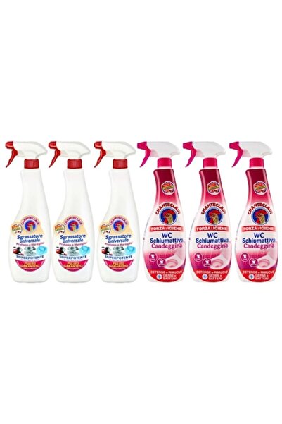 Chanteclair Chante Clair Cleaning Set - 6 pcs: 3x Universal Degreaser Spray 6...