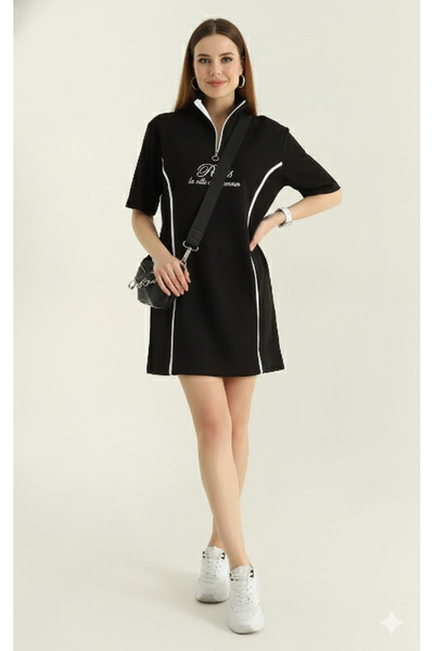 butik utopia Desen Detay İki İplik Kadın Elbise