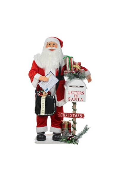 OEM Figurină decorativă Moș Poștaș cu Lumină și Muzică, 100 cm