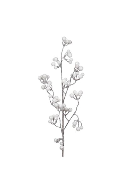 OEM Decorative Christmas branch with white & glitter balls 80cm