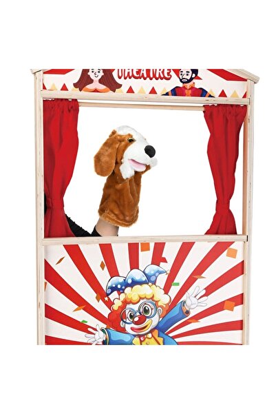 OEM Brown Plush Puppy Figurine for Puppet Theater 28cm