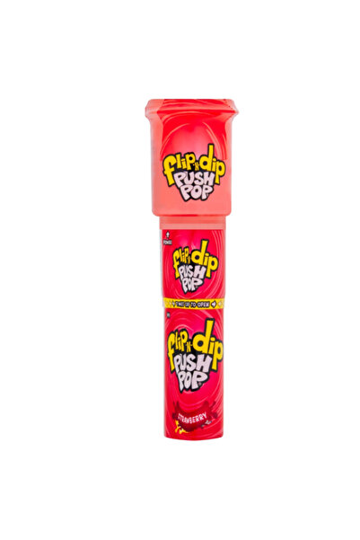 Bazooka Push Pop Flip-N-Dip Strawberry 25g