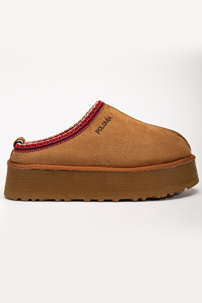 ARYAN Alvene Tazz Antibakteriel İç Suni Kürk Dış Süet Kışlık Bot Outdoor Terlik