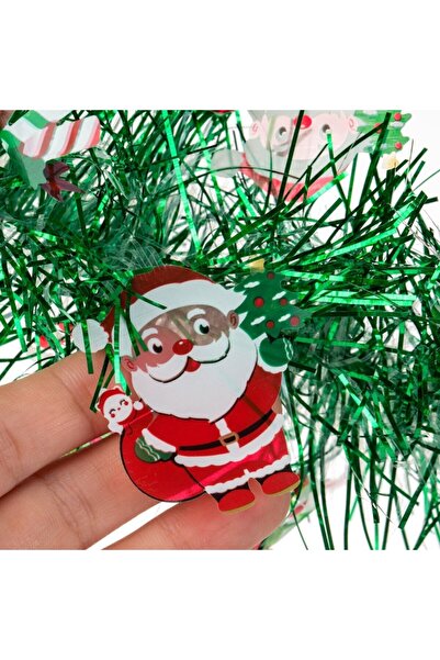 OEM Decorative Christmas Tinsel, Santa Claus Design, Length 3m, Width 10cm, Multicolor