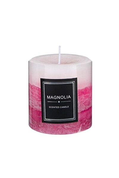 OEM Lumânare parfumată Magnolie, Roz, 7x7.5 cm, ATU-087488