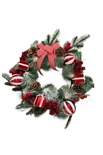 Clini Coroană decorativă de Crăciun cu globuri pentru ușă, Clini, 40 cm