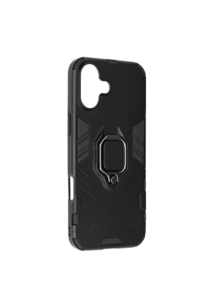 Juls Θήκη για iPhone 16 Plus, Σιλικόνης, Q65, Μεταλλική, Μαύρη