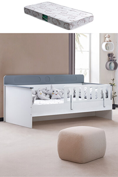 Setay Karyola, Flora Montessori Karyola - Antrasit + 1 Adet Comfort Yatak