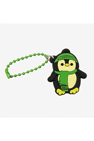 OEM Breloc Pinguin Îmbrăcat, Verde, 7 cm