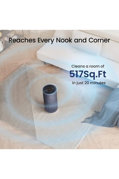 SmartMi Air Purifier 2 - Large Rooms, 360° Purification, Smart App Control, up to 484 sqft