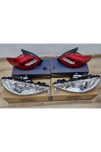 MODERN peugeot 206 Uyumlu on far takimi ve arka stop takimi ve iki adet çamur...