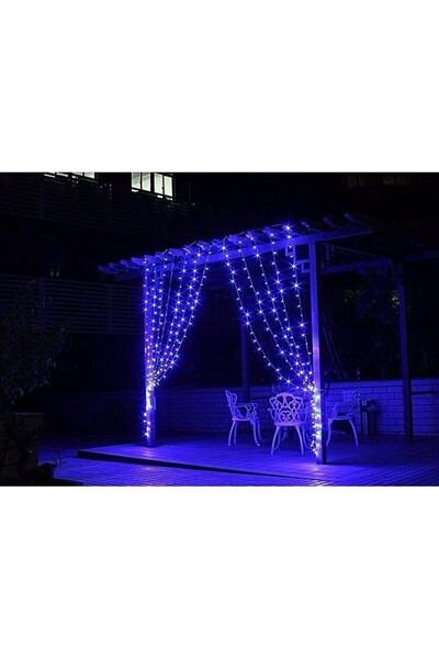 Flippy Christmas Curtain Lights, 13 m x 1 m, 780 Blue LEDs, IP44