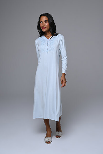 Marilyn Club Sabahlıklı Kadın Gecelik 2'li Takım